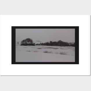 View of East Mains Castle & The Loch, East Kilbride Posters and Art